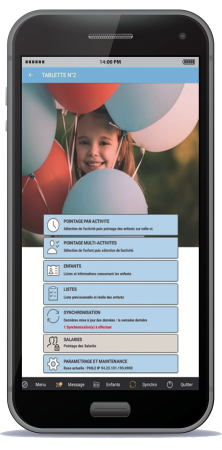application pointage tablette téléphone L&A synergie letamobil3